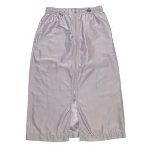 GEF France Golf Zip-Up Midi Skirt in Lavender Purple Shiny Finish Size S